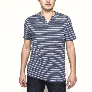 Union Made Jared NWT Striped Crewneck Tee ( NAVY)